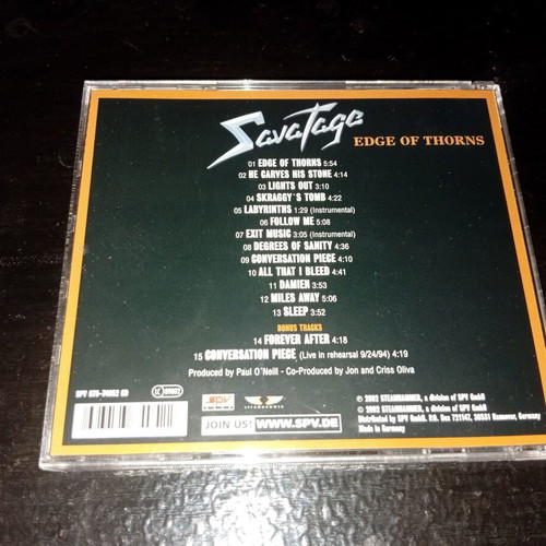 Savatage Edge of Thorns CD
