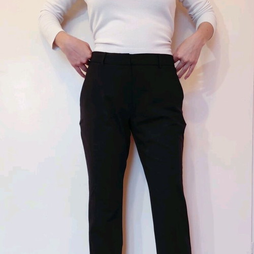 Mango black mid-rise straight pants like new, size M