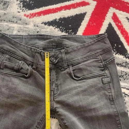 G-Star Raw Black Gray Womens Slim Skinny Jeans Zip Pockets Size 27 Like New