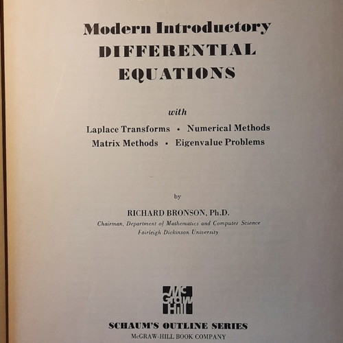 Schaum's Differential Equations used, in English