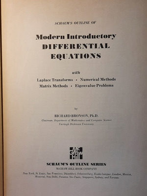 Schaum's Differential Equations used, in English