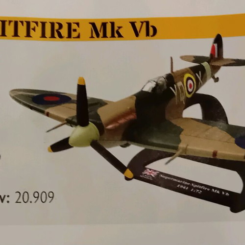 Supermarina Spitfire Mk Vb 1941 collectible airplane like new