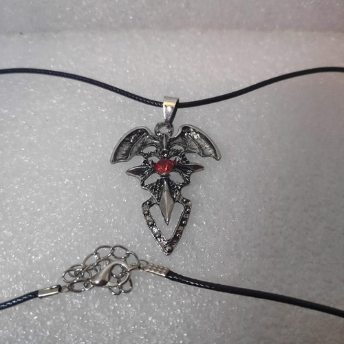 Vampire Diaries Gothic Pendant with Red Crystal like new
