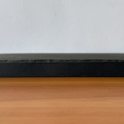 Black sketchbook with fabric cover, 127 sheets