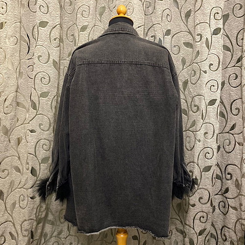 Women's jean jacket graphite black like new, size M