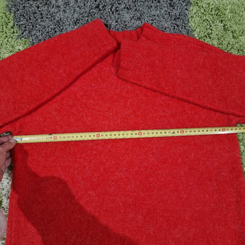 Cubus Sweden oversized pullover with wool and alpaca like new, red coral