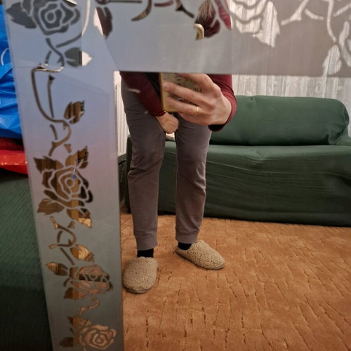 Rectangular mirror new with floral pattern 100x80cm