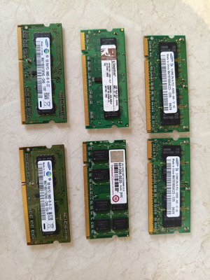 RAM memories used DDR2 and DDR3 for desktop and laptop, bundle