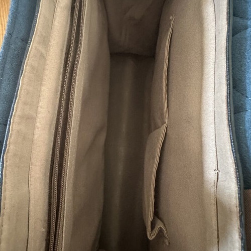 Velvet extra large tote bag, blue