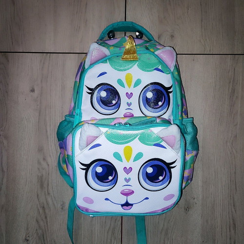 Primary school backpack with cooler and pencil case, like new