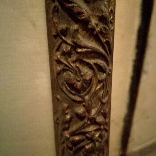 Engraving from 1960 with handmade wood-carved frame new