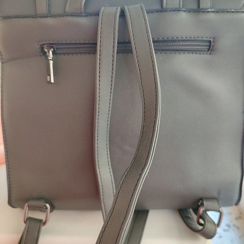 Backpack bag grey used with silver details