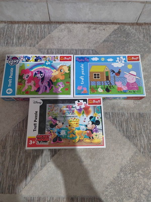 Mini puzzles used, set of 3, children's