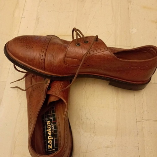 Leather zapatos shoes used, size 46, brown, oxford style