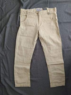 Beige fabric pants for 6-year-old boy, size 116 cm