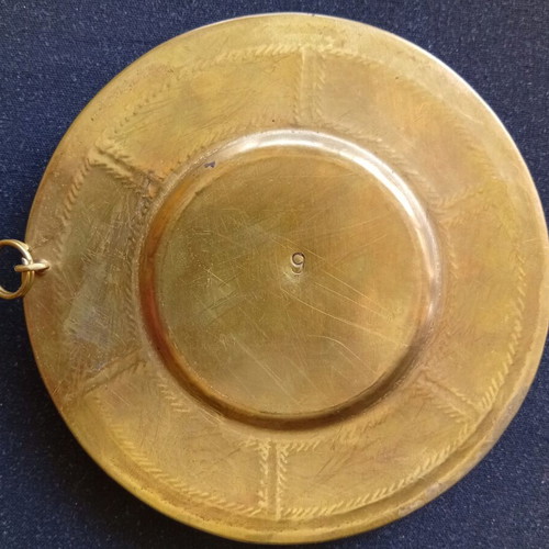 Wall plate silver, copper, brass 12.5 cm
