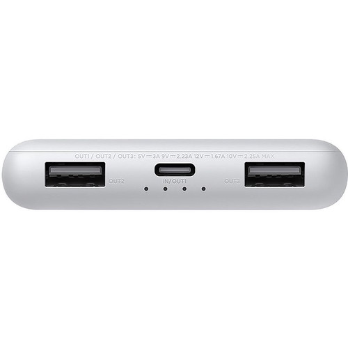 Xiaomi Lite Power Bank 10000mAh with 2 USB-A and 1 USB-C ports, white