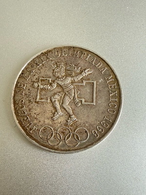 Juegos De La XIX Olimpiada Mexico 1968 25 pesos coin used
