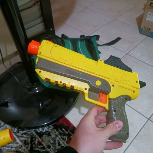 Nerf Jolt, Fortnite and Lawbringer used, excellent condition with darts