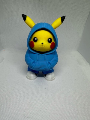 Pikachu φιγούρα με hoodie, σαν καινούργιο, 3D printed