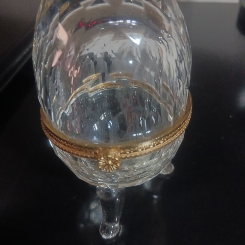 Crystal egg new decorative and caviar serving 10×6 cm