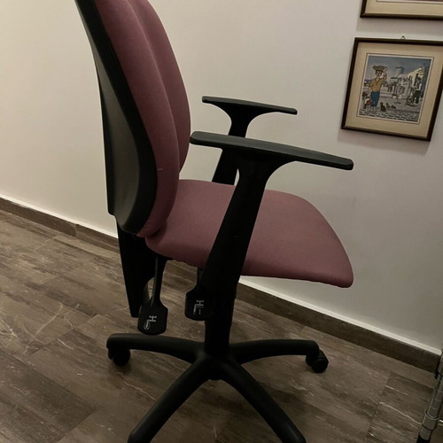 Student office chair refurbished with adjustable height and backrest