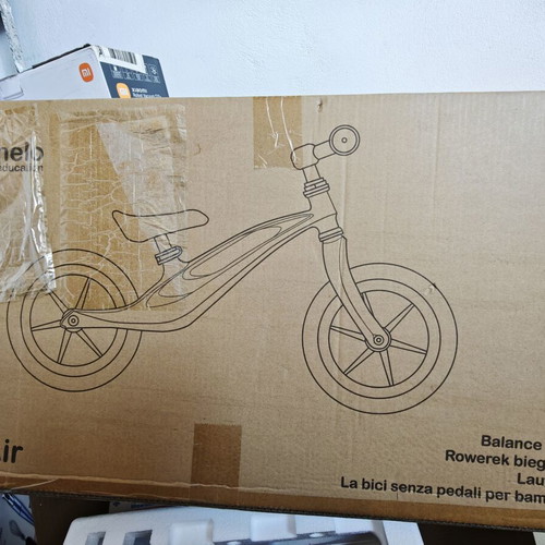 Lionelo Bart Air balance bike used, black orange