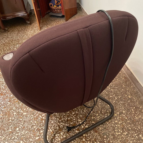 Massage armchair electric, new, dark brown-bordeaux color