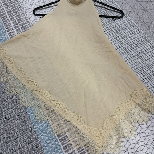 Backless Turtleneck Top new, white and beige, size M