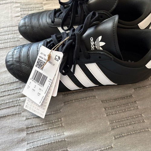 Adidas sneakers new, women's, genuine leather, black and white
