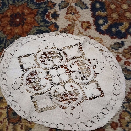 Knitted handmade washcloth used