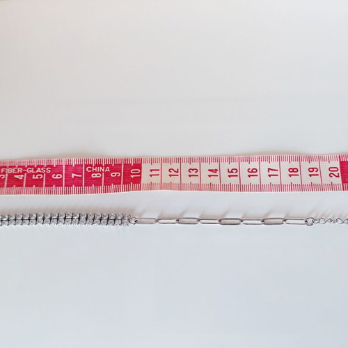 Stainless Steel Tennis Bracelet new with zirconia, adjustable 11-22 cm