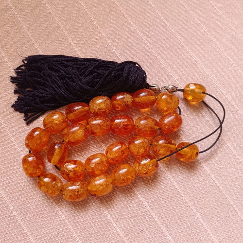 Komboloi used, rare Turkish bakelite Baga Osmanli with 25 beads