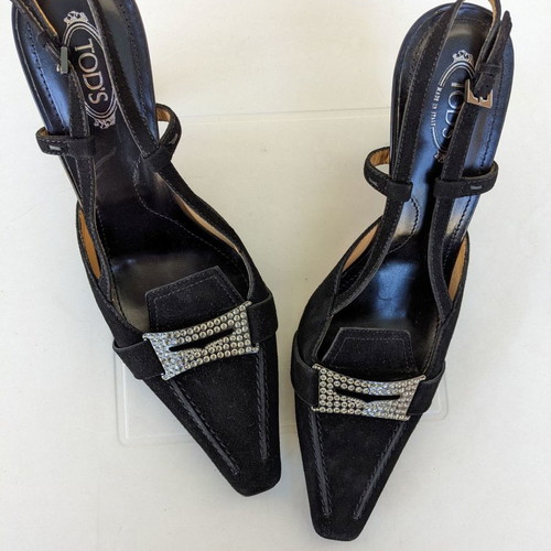 Tods suede pumps used, size 38.5, black