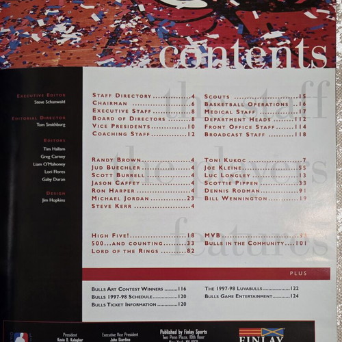 Chicago Bulls Last Dance Yearbook 1997-98 used official copy