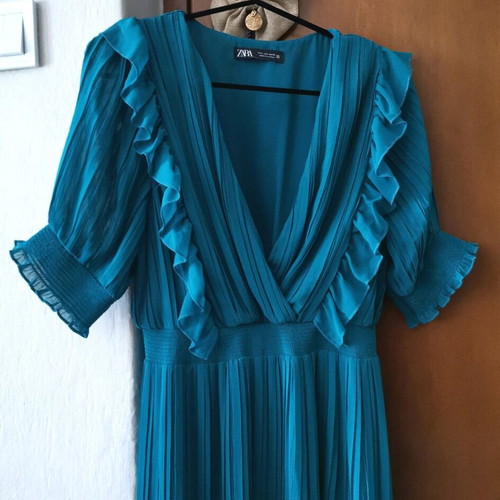 Zara women's dress new, green, size L