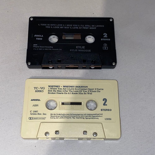 Kylie Minogue, Whitney Houston, Belinda Carlisle 3 rare cassette tapes pack