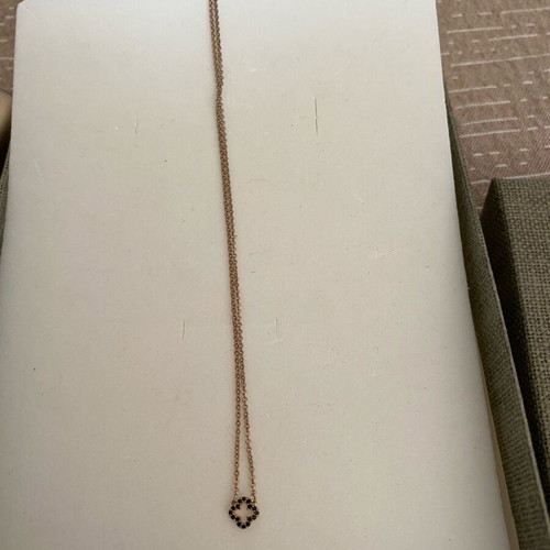 Cross necklace with blue zircon like new