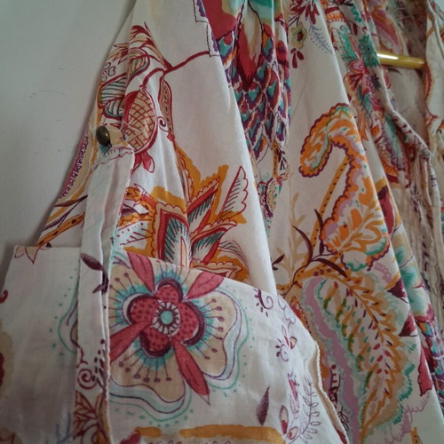 Zara Boho dress tunic with pockets and buttons, cotton, size M