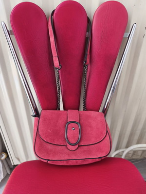 Mango crossbody bag new, pink leather
