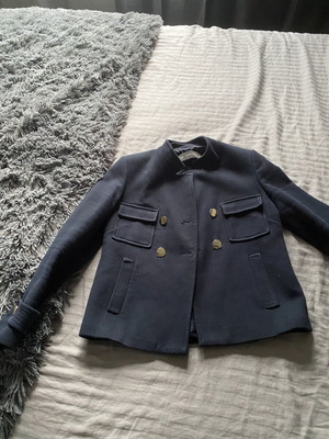 Zara autumn-winter jacket used, dark blue, size S