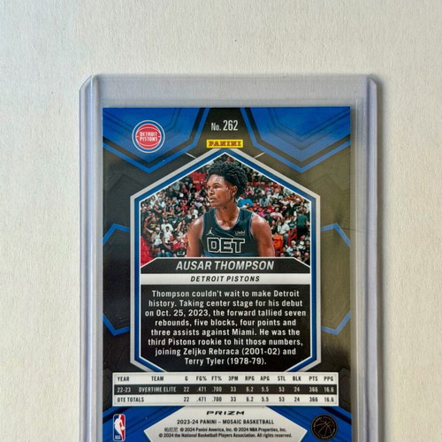 Panini Mosaic NBA Debut International Prizm Ausar Thompson Card 2023-24 new