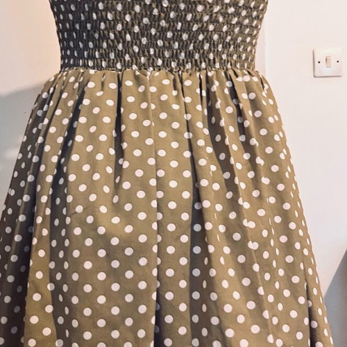 Zic Zac polka dot dress size S used, beige with tulle