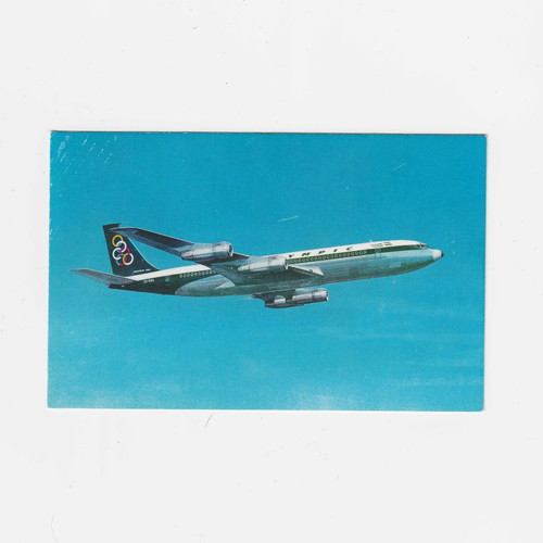 Olympic Airways Boeing 707-329 Super Fan Jet card used