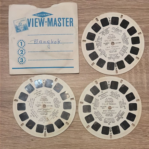 View-Master 3D discs Bangkok Siam Thailand set used