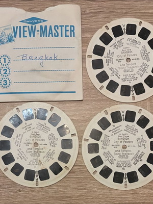 View-Master 3D discs Bangkok Siam Thailand set used