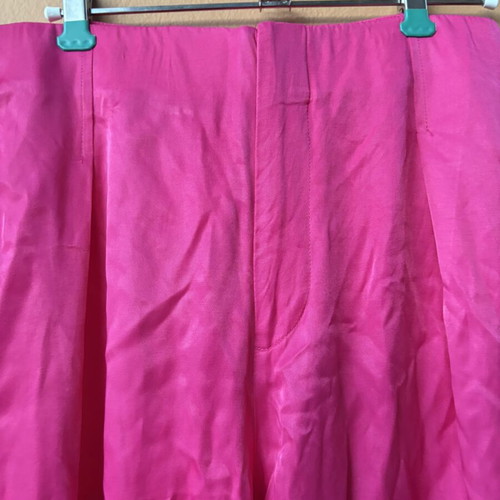 Zara fuchsia wide leg pants with elastic waist, new