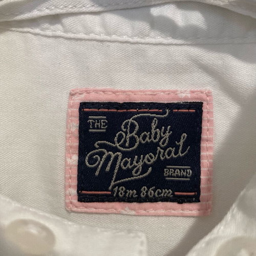 Mayoral white shirt for 18 months boy like new, long sleeve