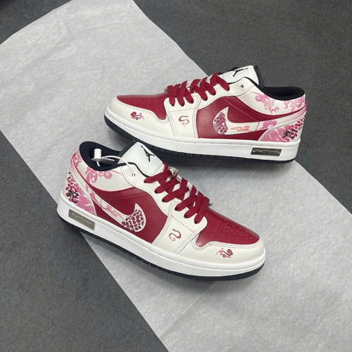 Air Jordan 1 Low Custom Chinese New Year Limited Style Sneakers new