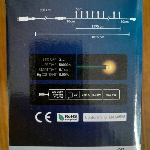 Eurolamp Led Christmas Lights 300 pcs, 15 meters, new